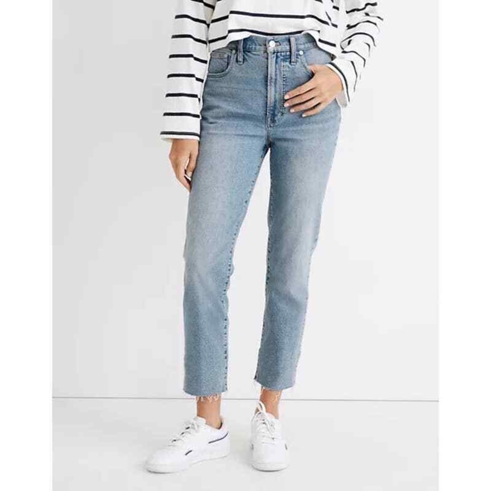 Madewell Women's Cropped Light Blue Jeans